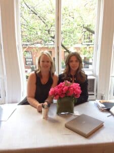 Candice Postel and Emilia Fanjul Pfeifler in their Drawing Room space.